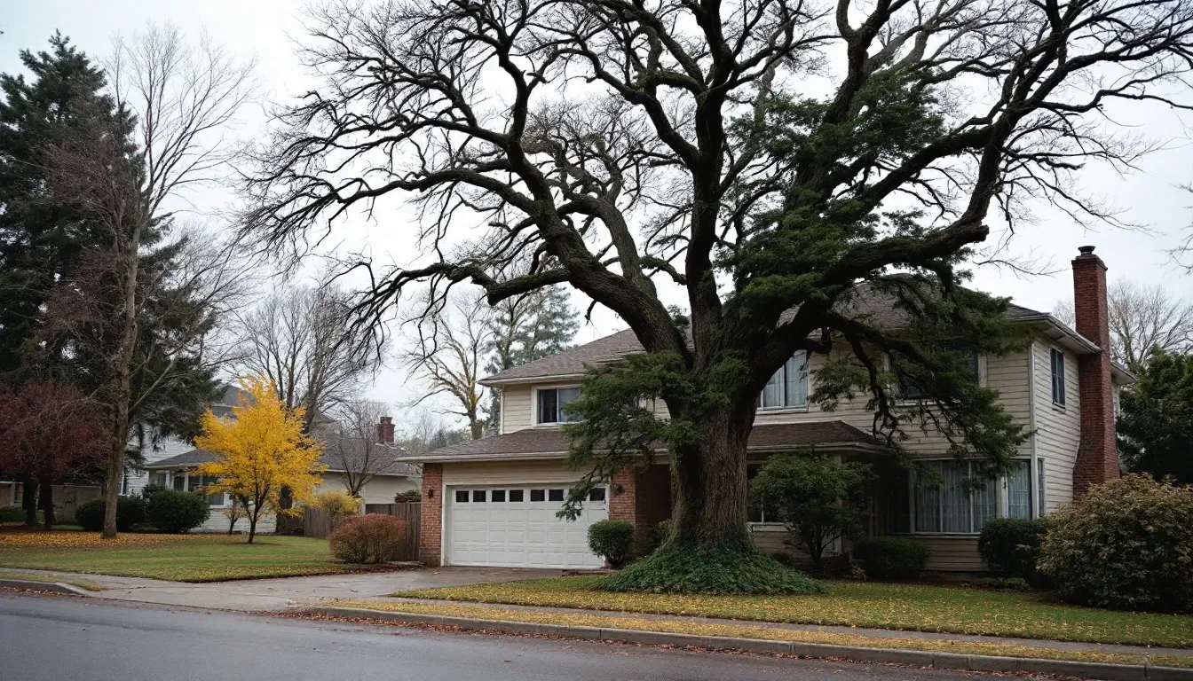 Leaning Tree Removal in Greenville